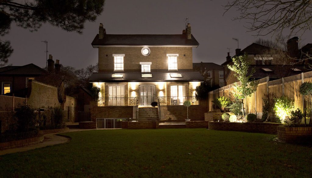 Night time garden illumination design