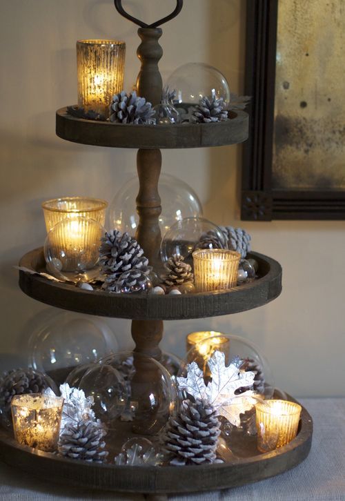 Tiered winter decor ideas
