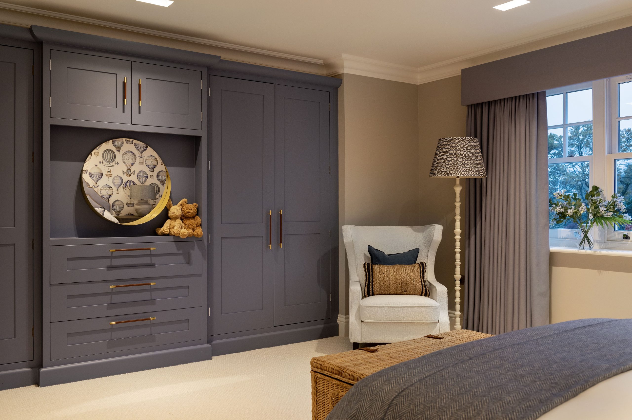 Luxury interior design | Surrey Hills | UK with Little green paint and Colefax and Fowler
