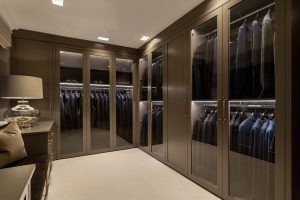 Porta Roman lighting & bespoke joinery in this luxury interior Surrey