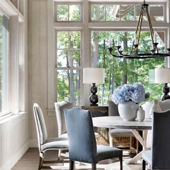 New England Country Style Dining Table and Decor